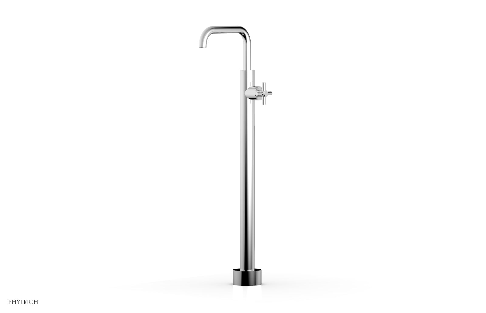 polished chrome tub filler