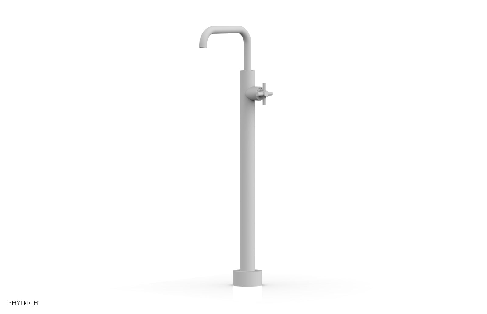 Phylrich BASIC Tall Floor Mount Tub Filler - Cross Handle