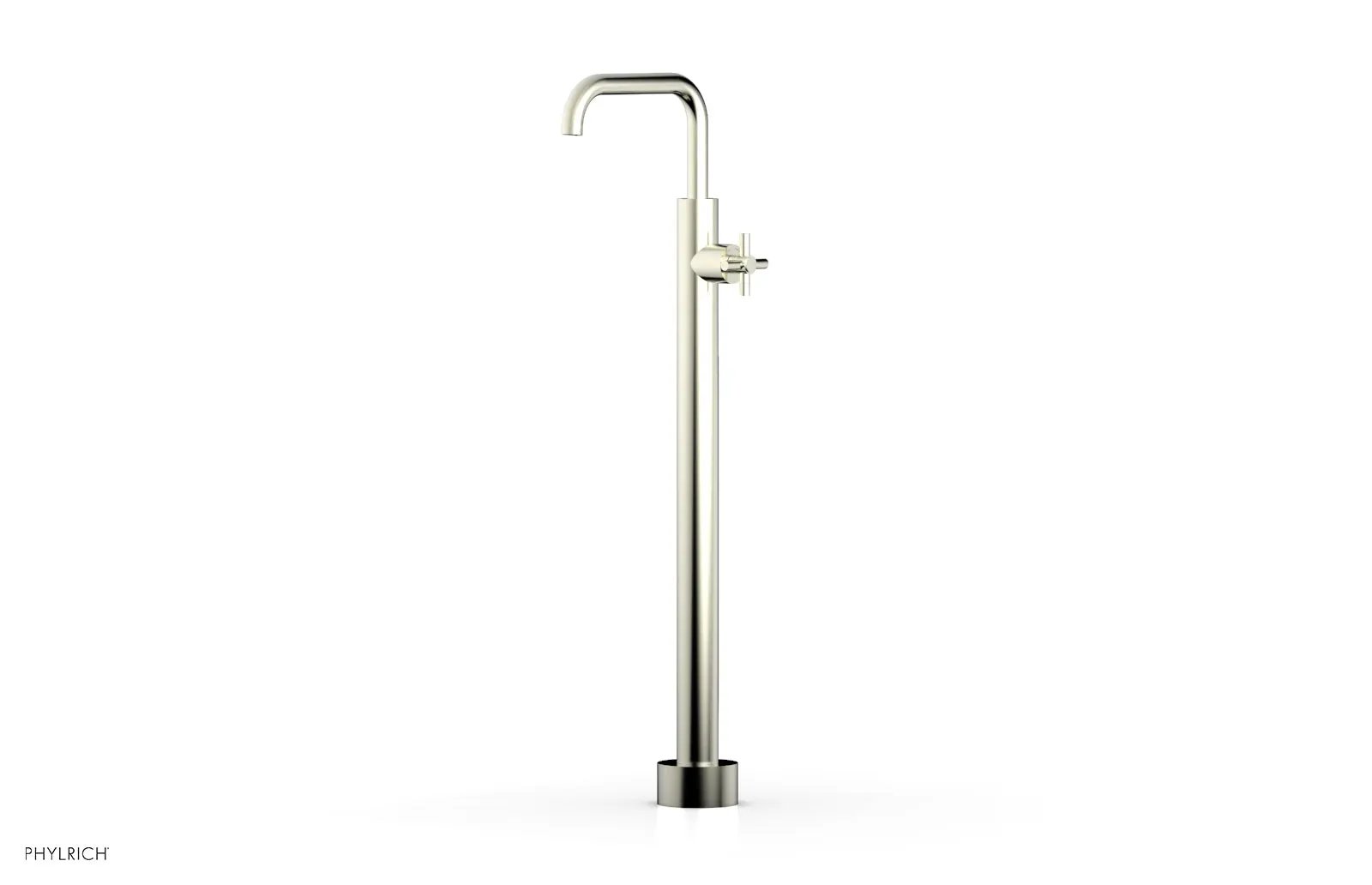 Phylrich BASIC Tall Floor Mount Tub Filler - Cross Handle by Phylrich