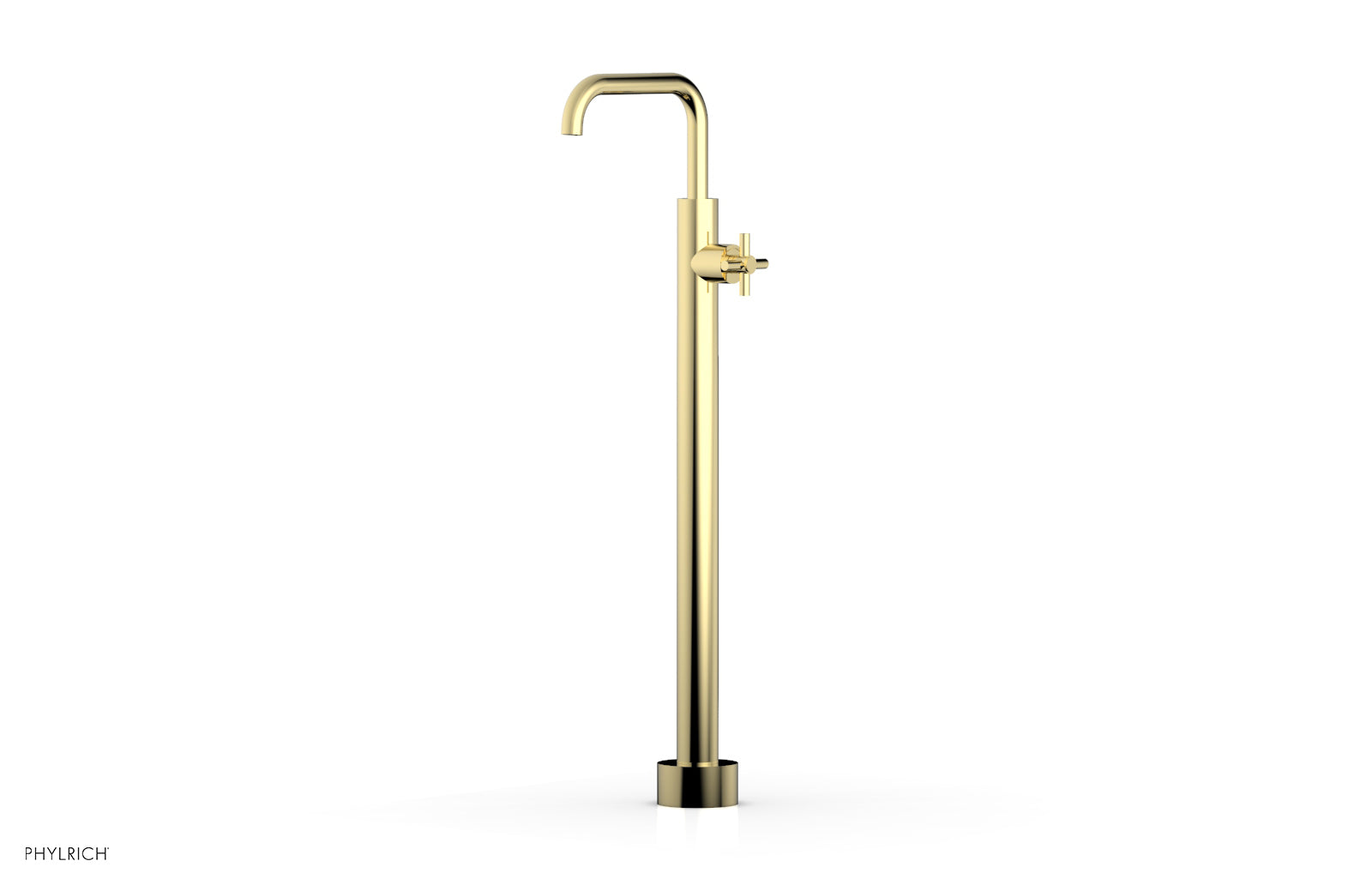 Phylrich BASIC Tall Floor Mount Tub Filler - Cross Handle by Phylrich