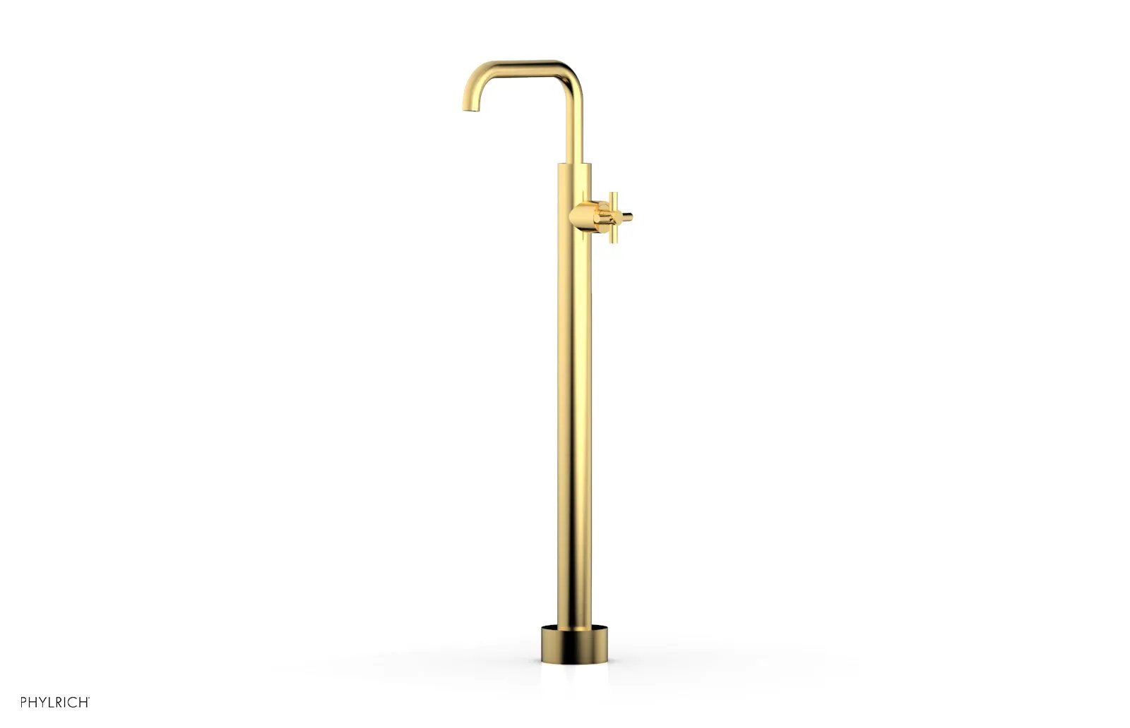 Phylrich BASIC Tall Floor Mount Tub Filler - Cross Handle by Phylrich