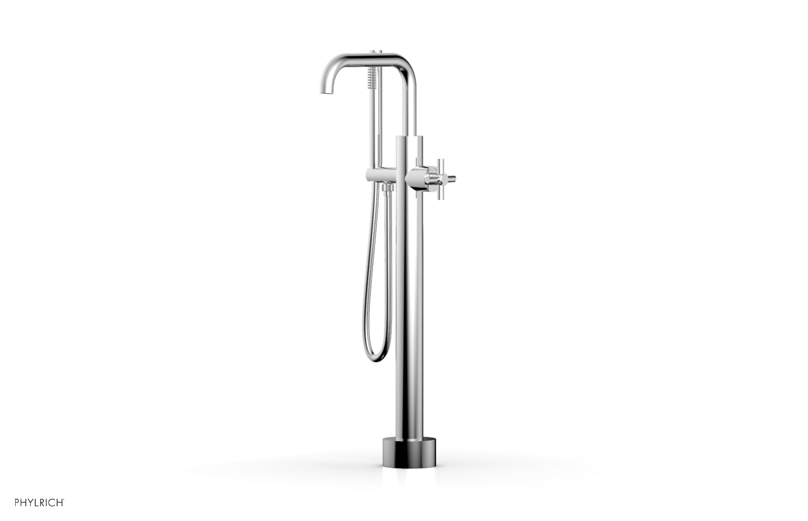 polished chrome tub filler