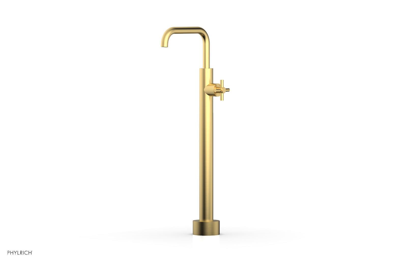 Phylrich BASIC Low Floor Mount Tub Filler - Cross Handle by Phylrich