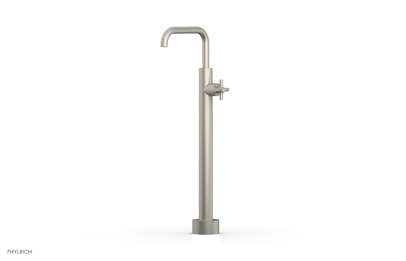 Phylrich BASIC Low Floor Mount Tub Filler - Cross Handle