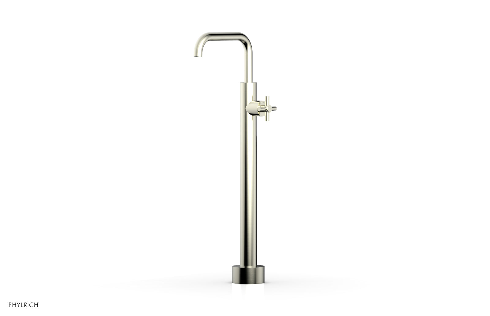 Phylrich BASIC Low Floor Mount Tub Filler - Cross Handle