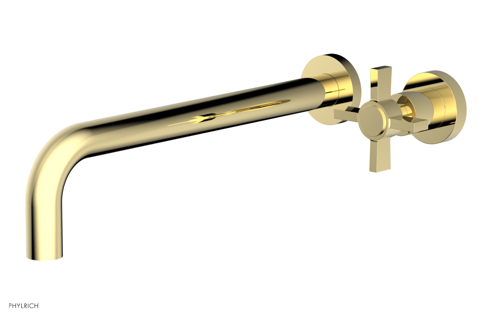 Phylrich BASIC 12" Single Handle Wall Lavatory Set - Cross Handle by Phylrich