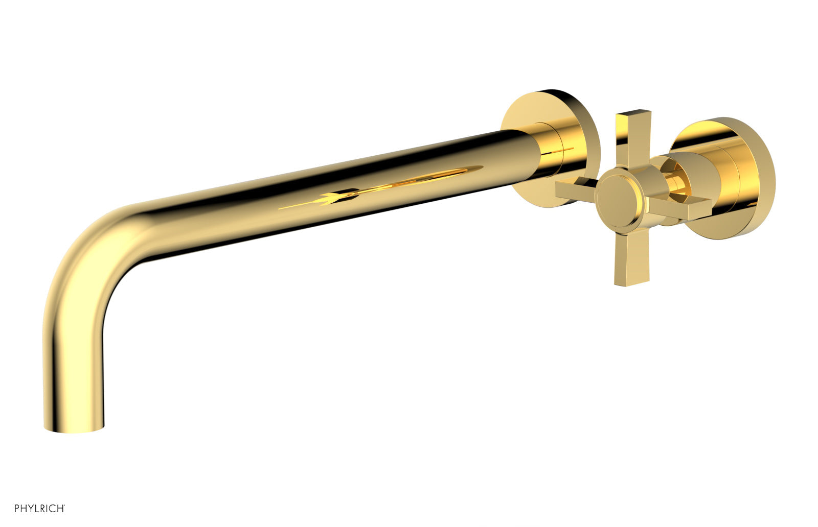 Phylrich BASIC 12" Single Handle Wall Lavatory Set - Cross Handle by Phylrich