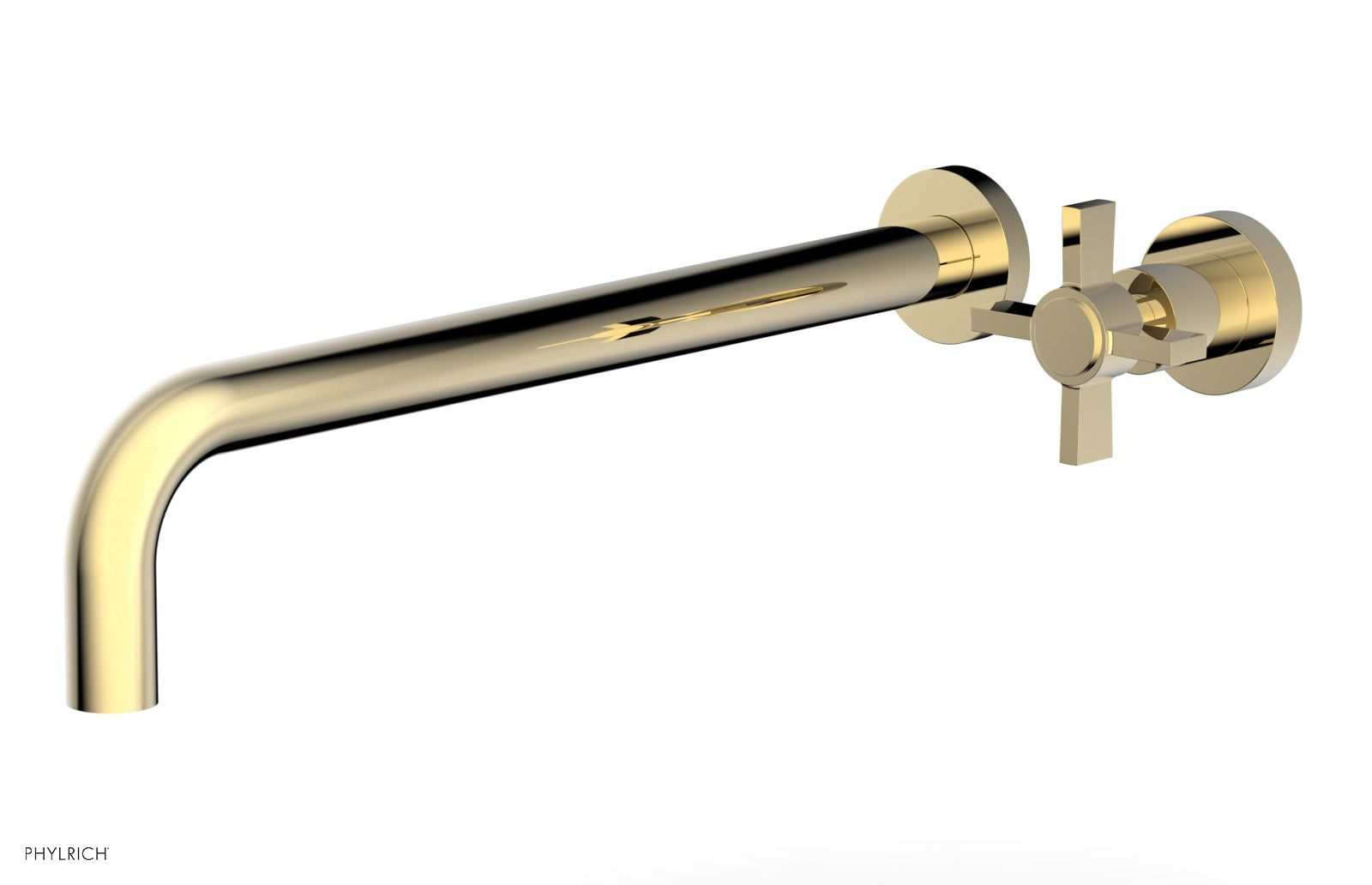 Phylrich BASIC 14" Single Handle Wall Lavatory Set - Cross Handle by Phylrich