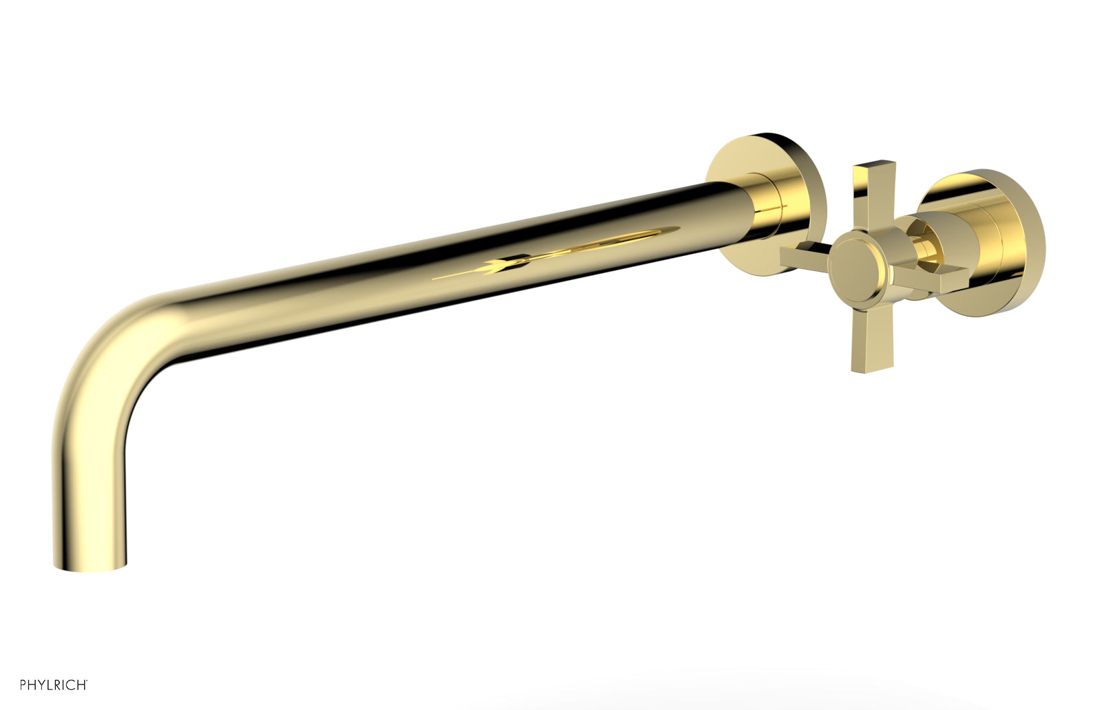 Phylrich BASIC 14" Single Handle Wall Lavatory Set - Cross Handle by Phylrich