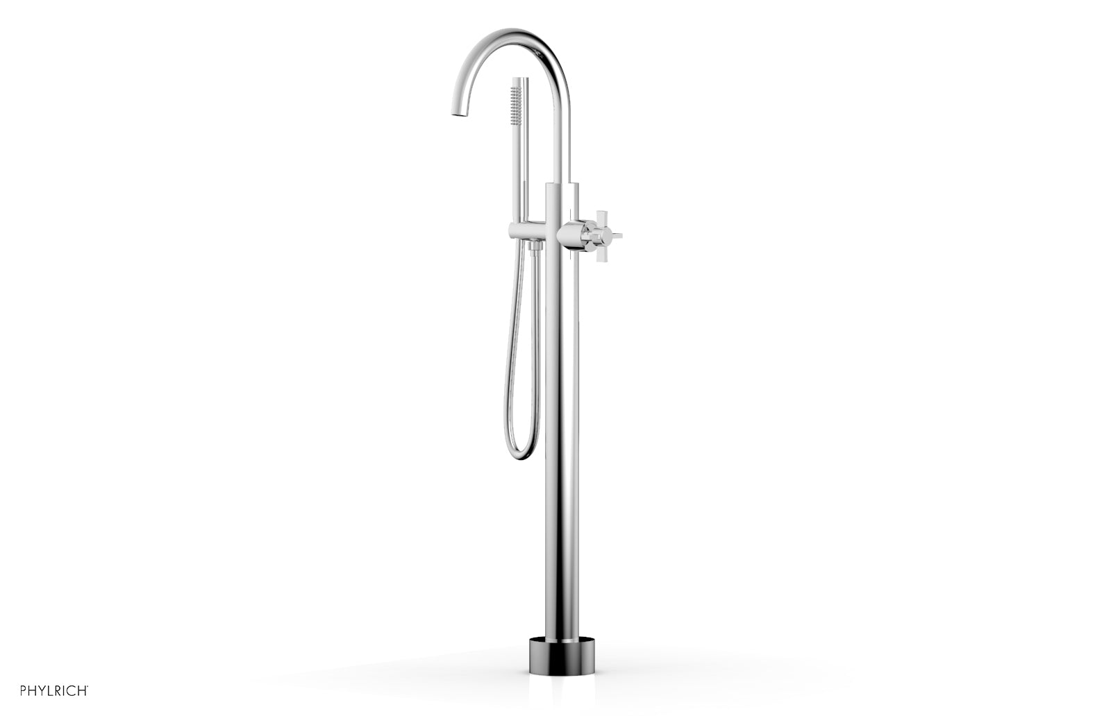 polished chrome tub filler