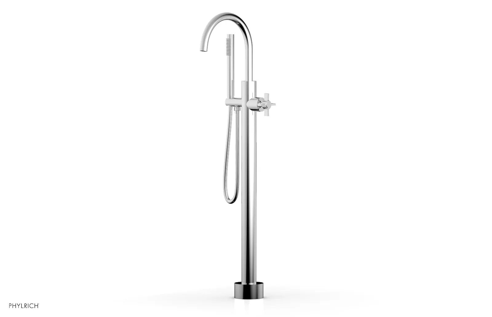 polished chrome tub filler