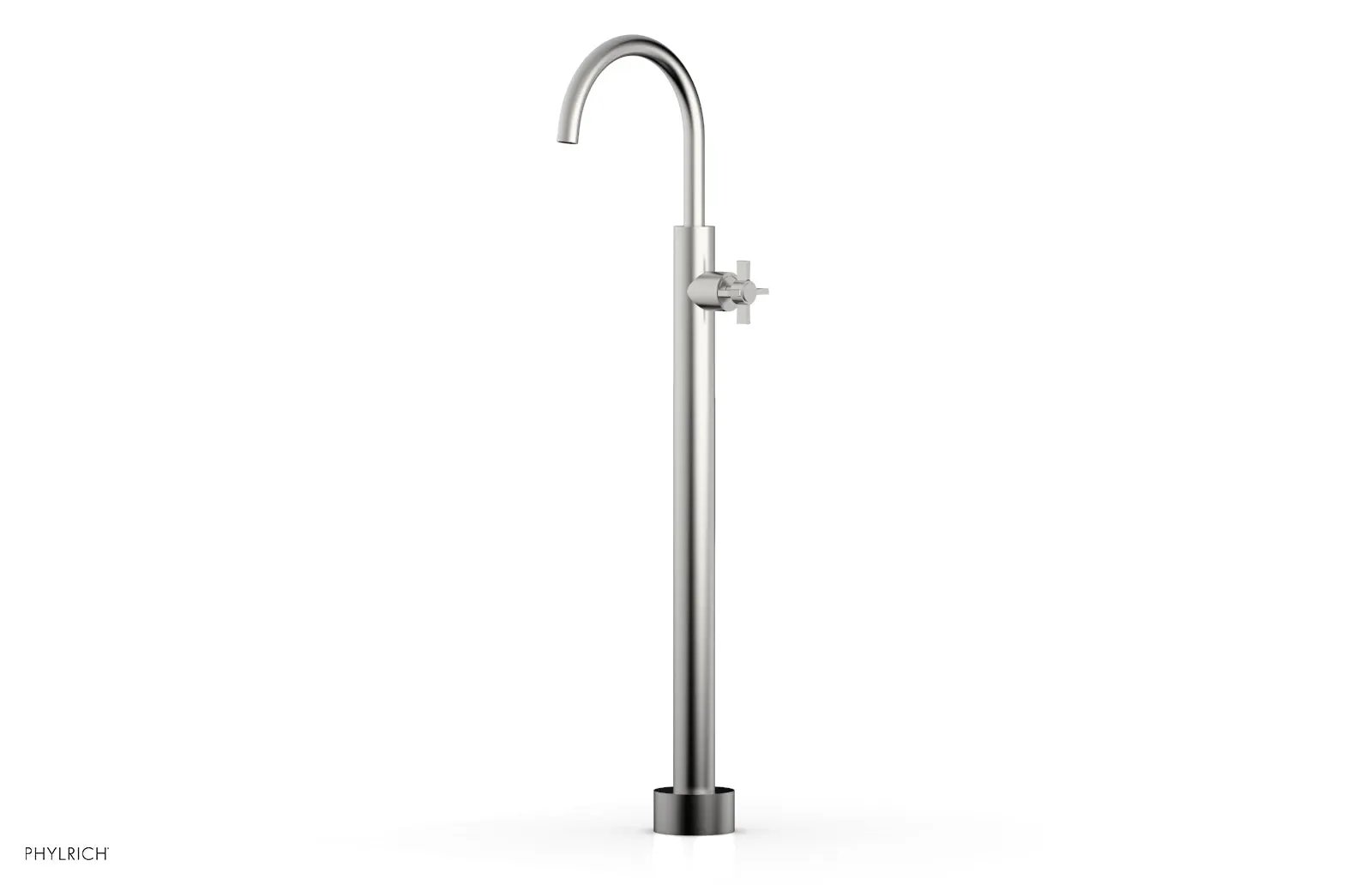 Phylrich BASIC Tall Floor Mount Tub Filler - Cross Handle by Phylrich