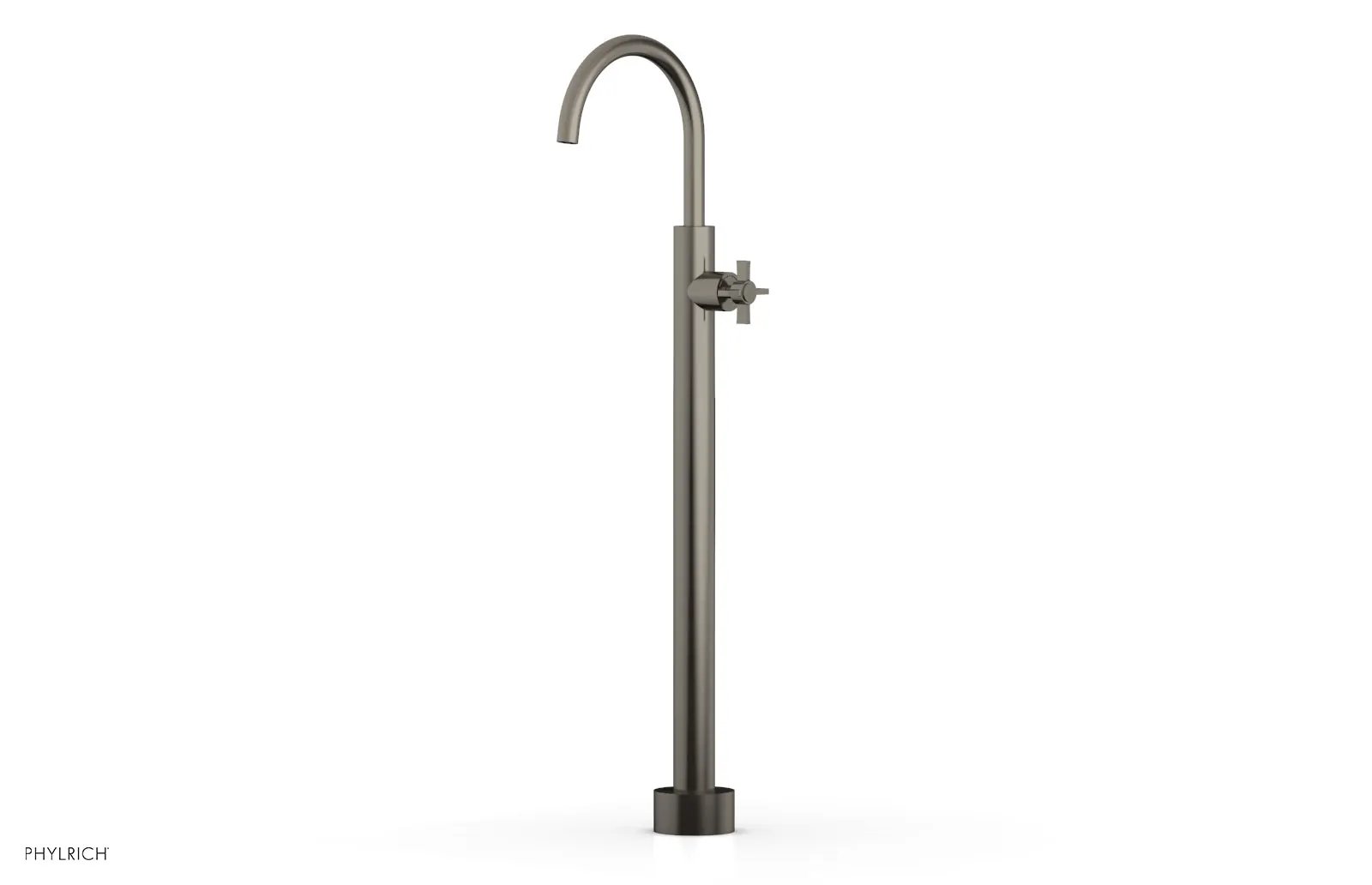 Phylrich BASIC Tall Floor Mount Tub Filler - Cross Handle by Phylrich
