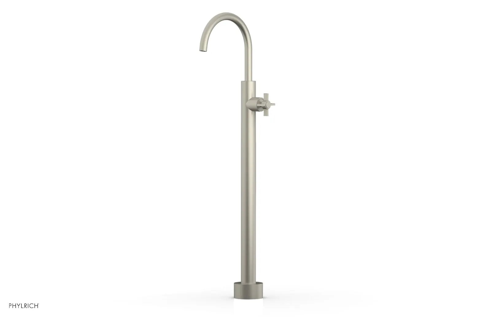 Phylrich BASIC Tall Floor Mount Tub Filler - Cross Handle by Phylrich