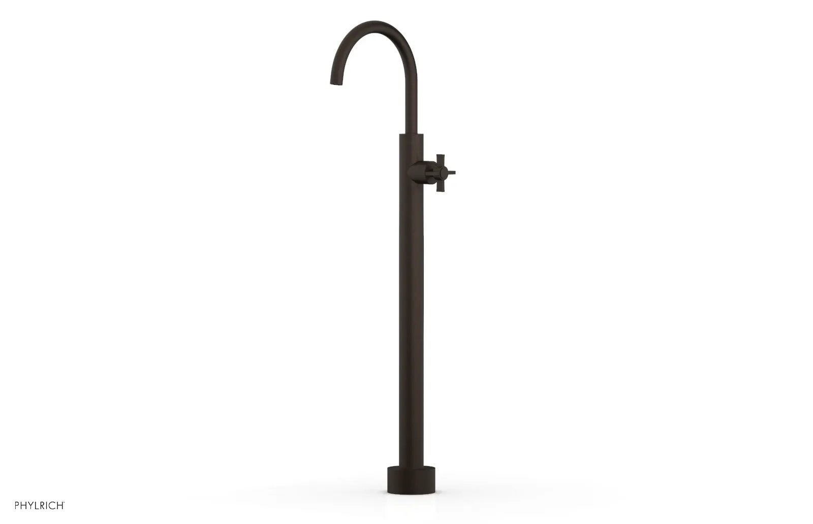Phylrich BASIC Tall Floor Mount Tub Filler - Cross Handle by Phylrich