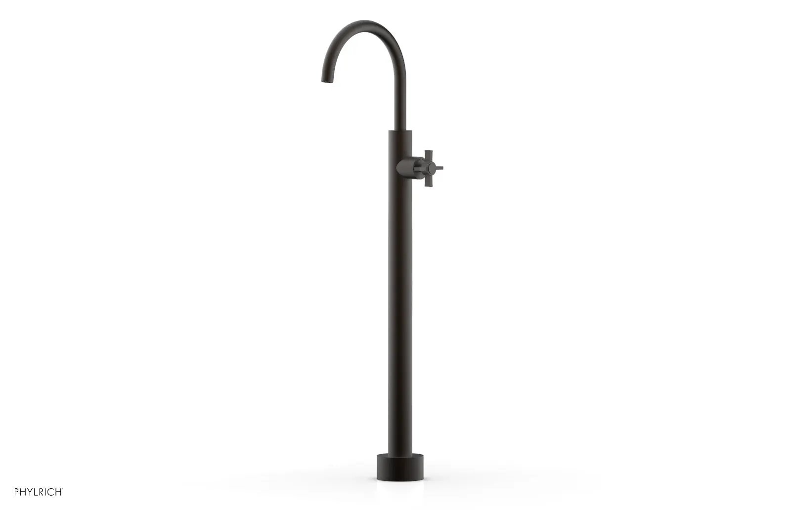 Phylrich BASIC Tall Floor Mount Tub Filler - Cross Handle by Phylrich