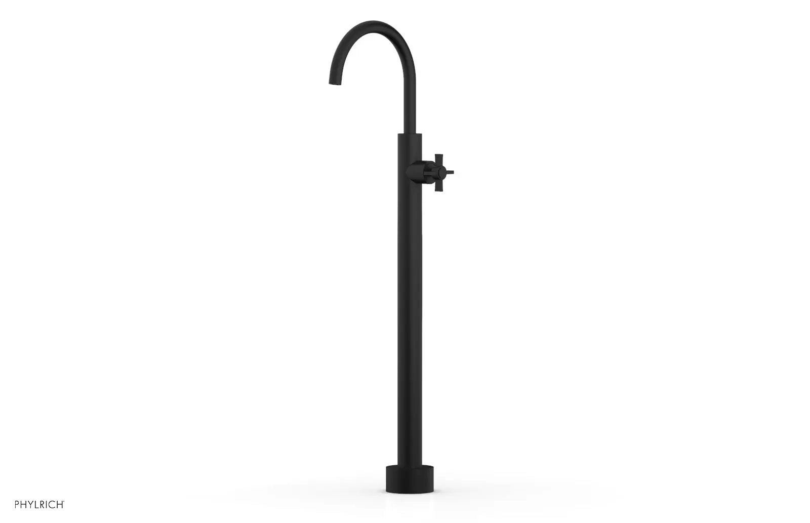 Phylrich BASIC Tall Floor Mount Tub Filler - Cross Handle by Phylrich