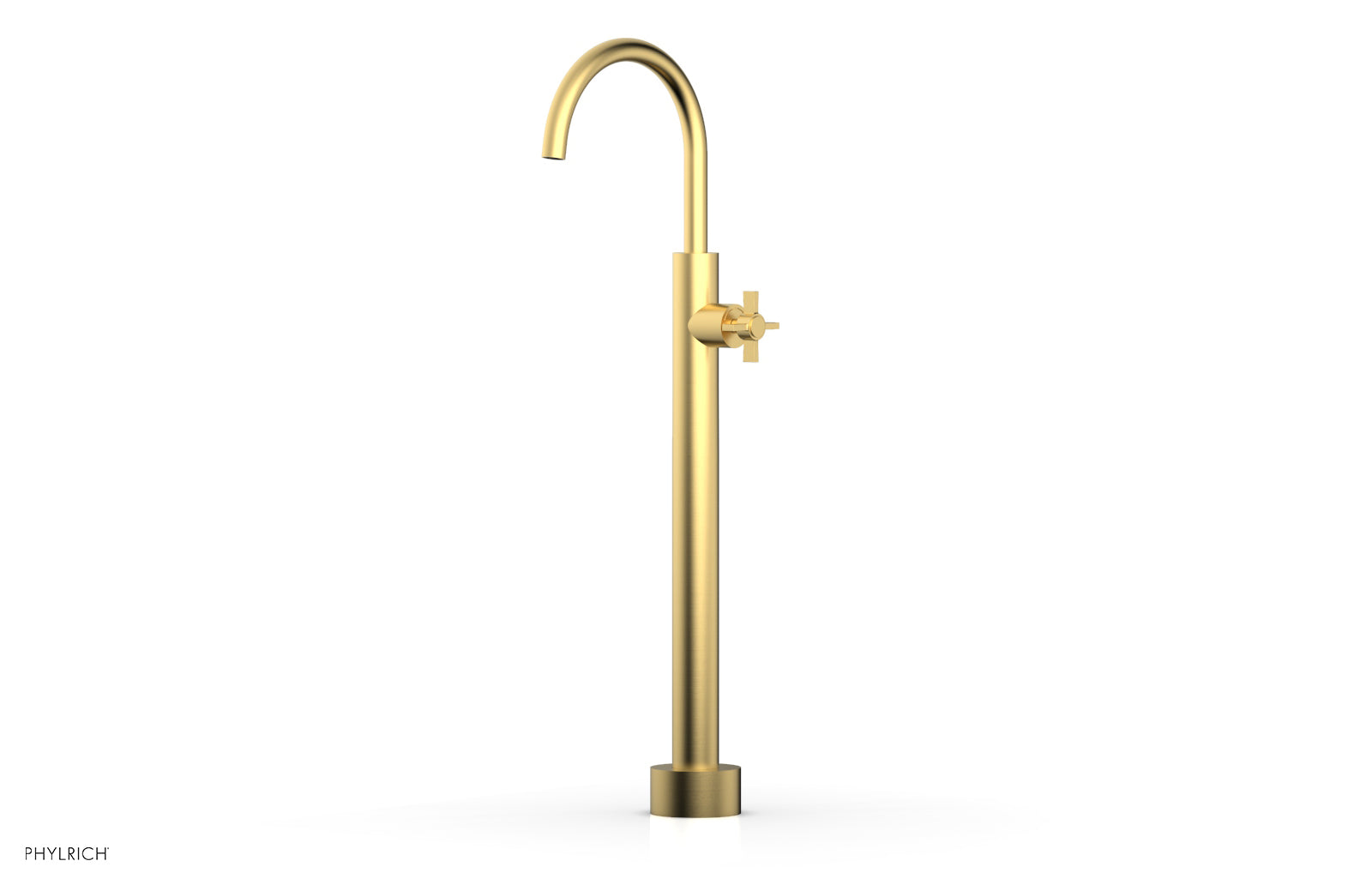 Phylrich BASIC Low Floor Mount Tub Filler - Cross Handle by Phylrich