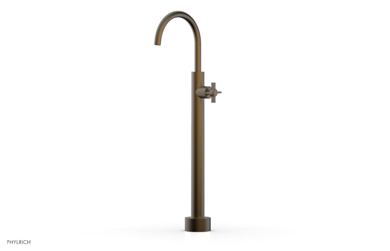 Phylrich BASIC Low Floor Mount Tub Filler - Cross Handle by Phylrich
