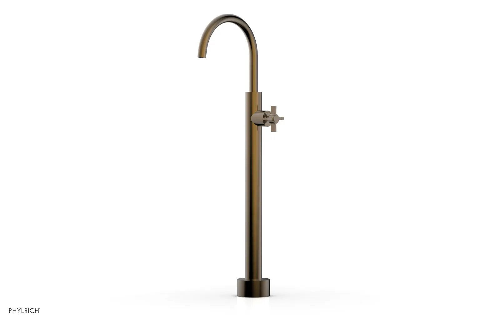Phylrich BASIC Low Floor Mount Tub Filler - Cross Handle by Phylrich