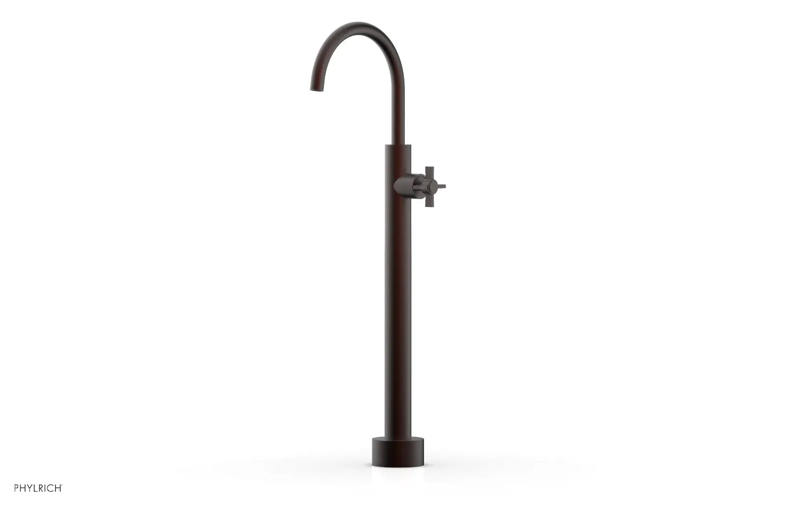 Phylrich BASIC Low Floor Mount Tub Filler - Cross Handle by Phylrich