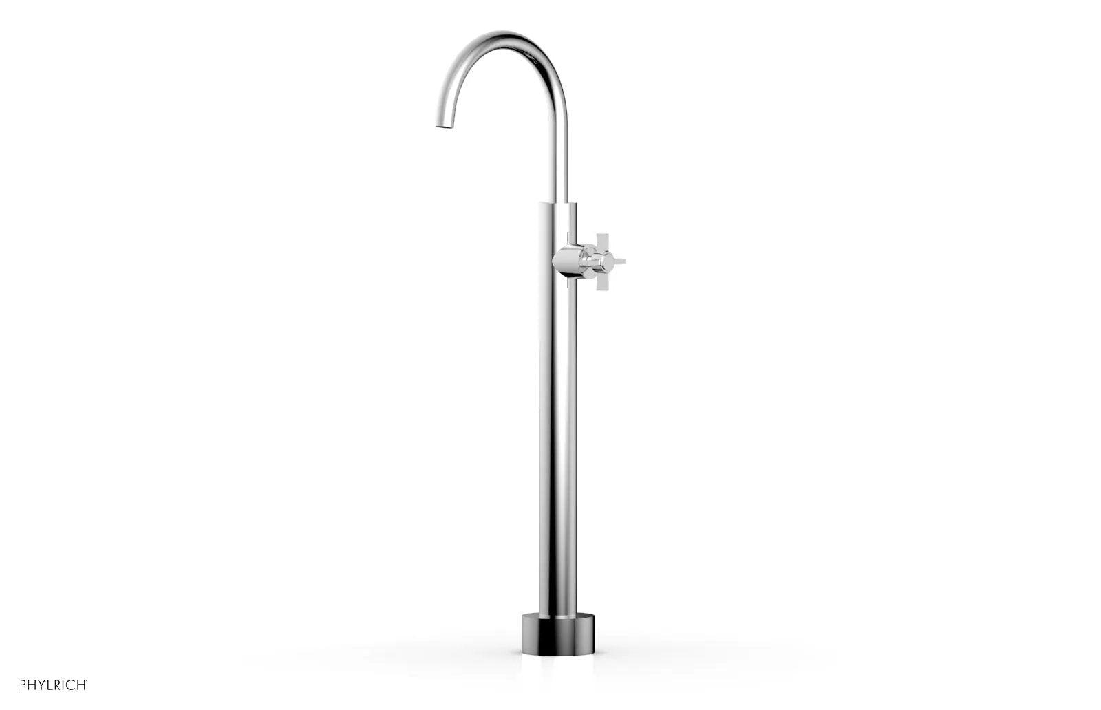 polished chrome tub filler