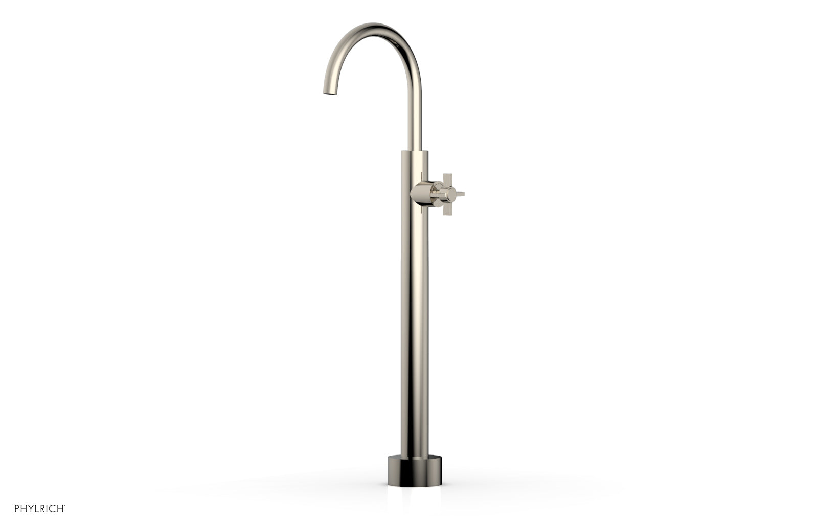 Phylrich BASIC Low Floor Mount Tub Filler - Cross Handle by Phylrich