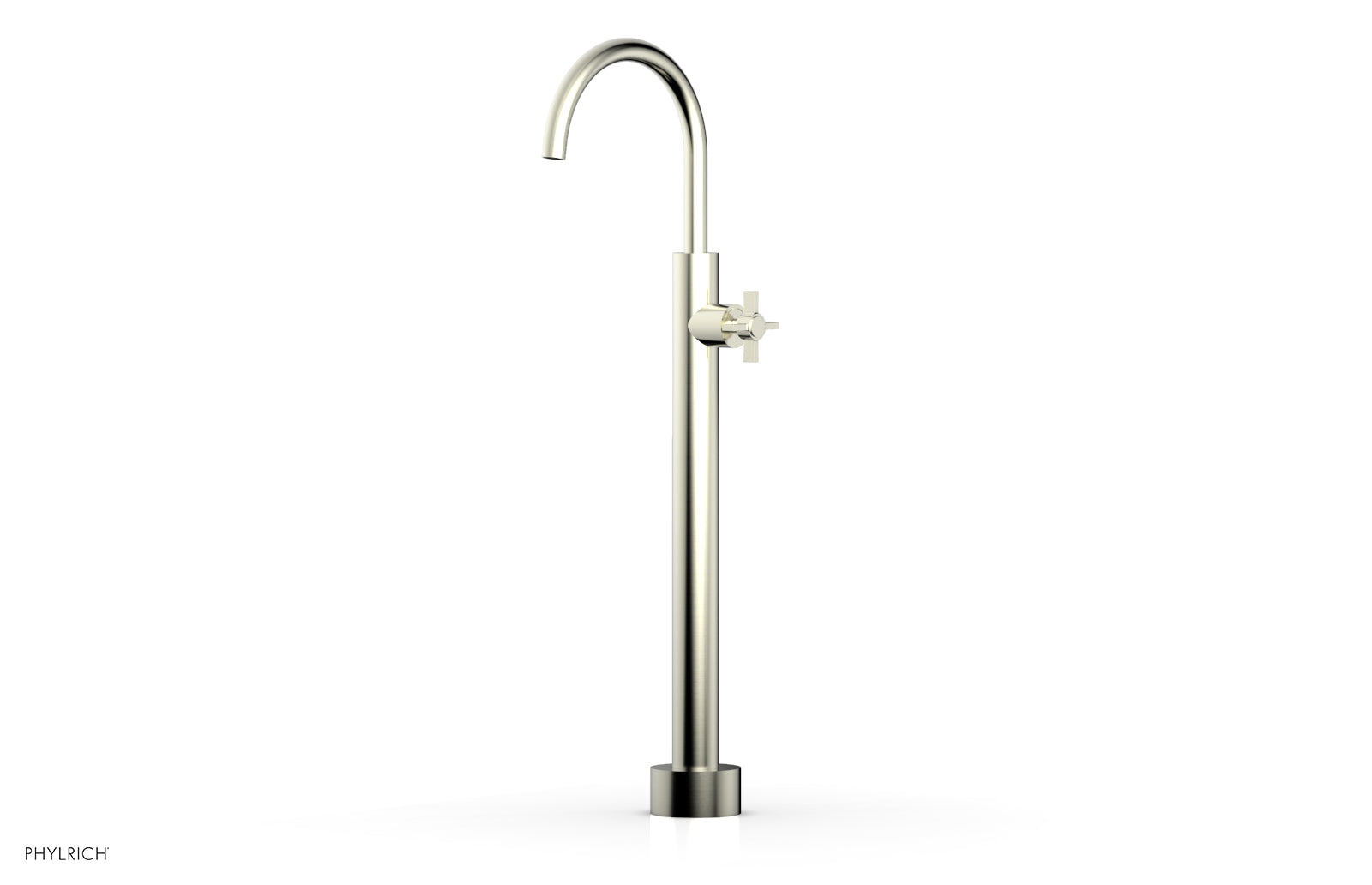 Phylrich BASIC Low Floor Mount Tub Filler - Cross Handle