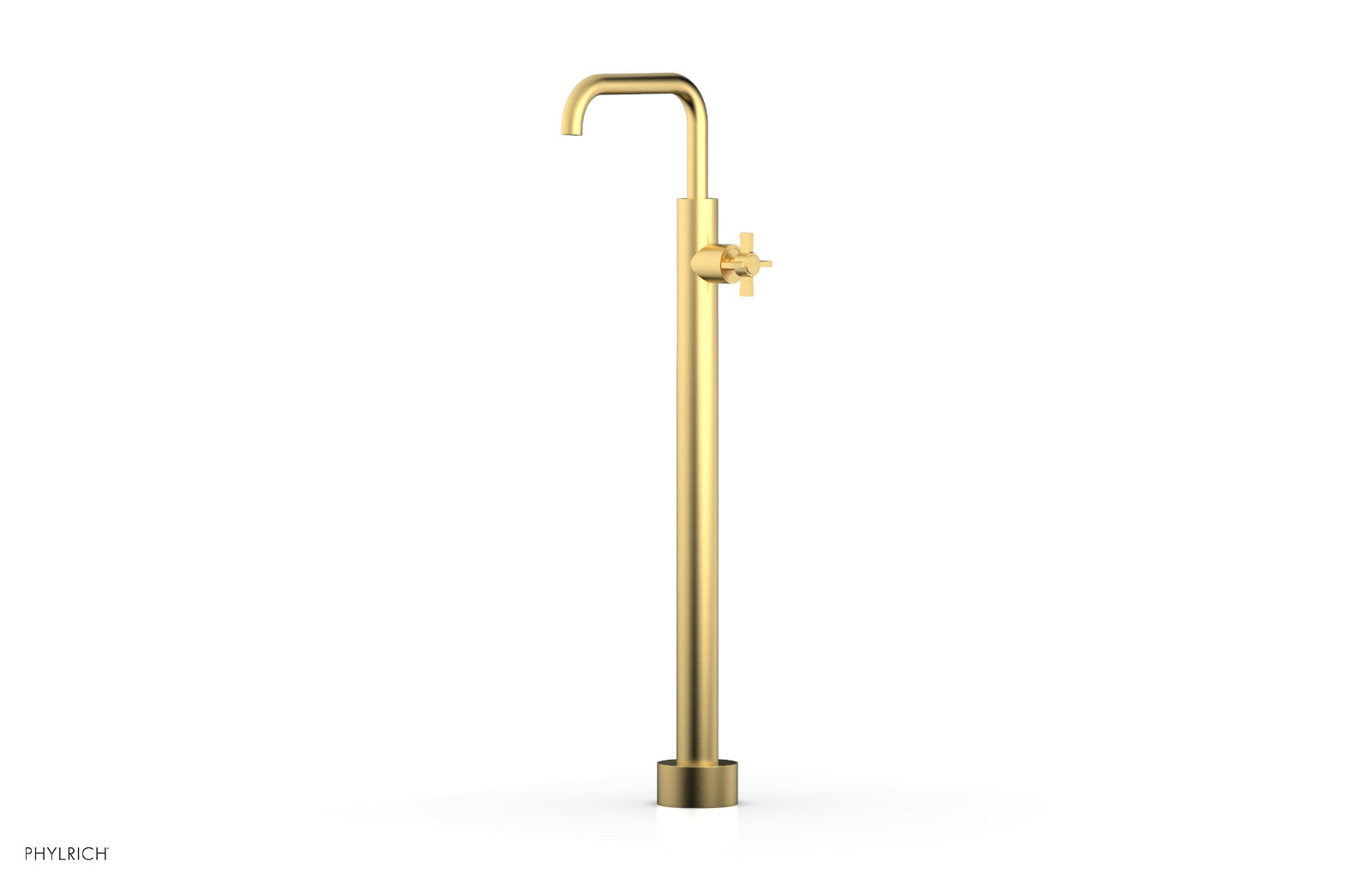 Phylrich BASIC Tall Floor Mount Tub Filler - Cross Handle by Phylrich