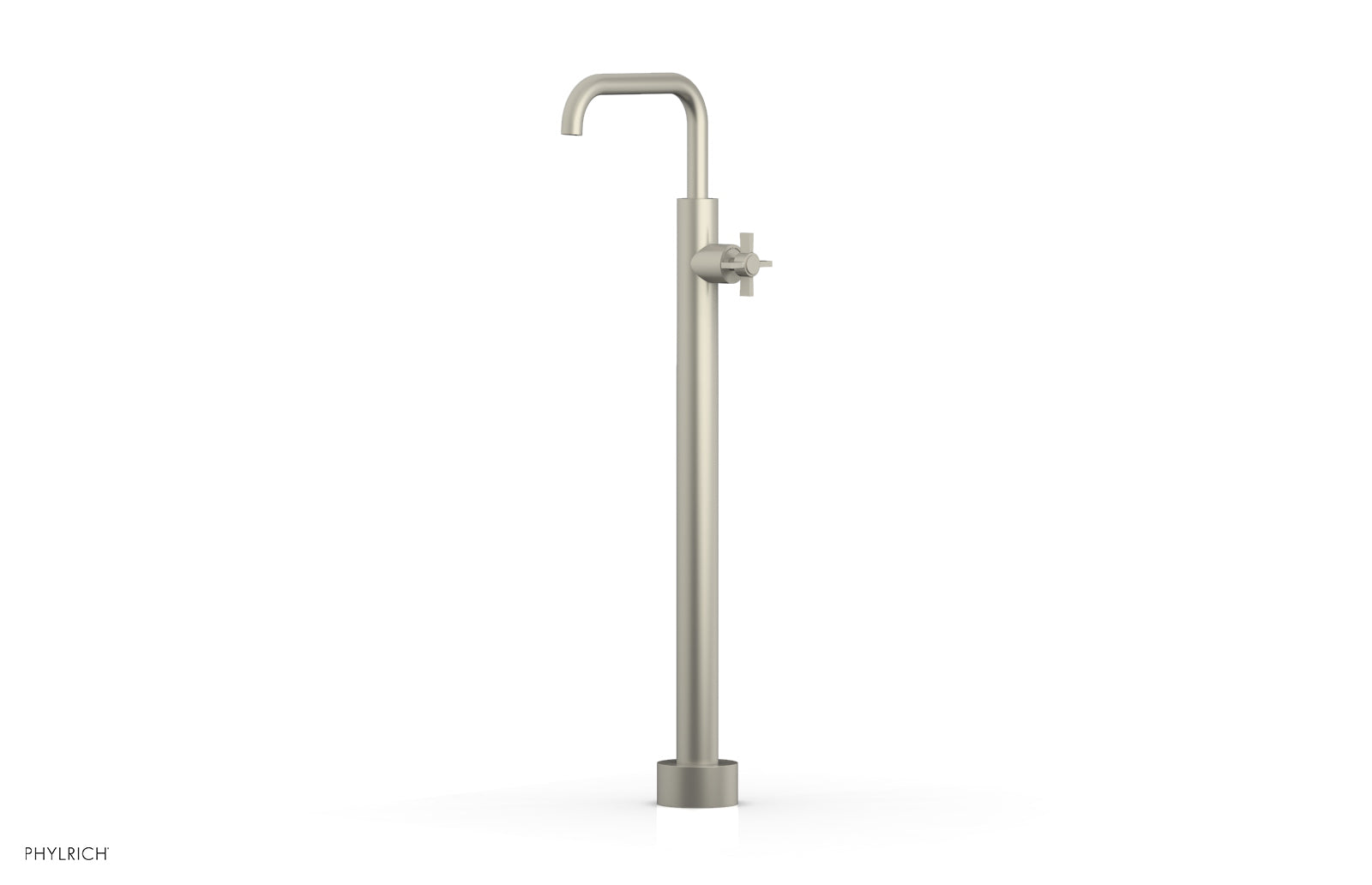 Phylrich BASIC Tall Floor Mount Tub Filler - Cross Handle