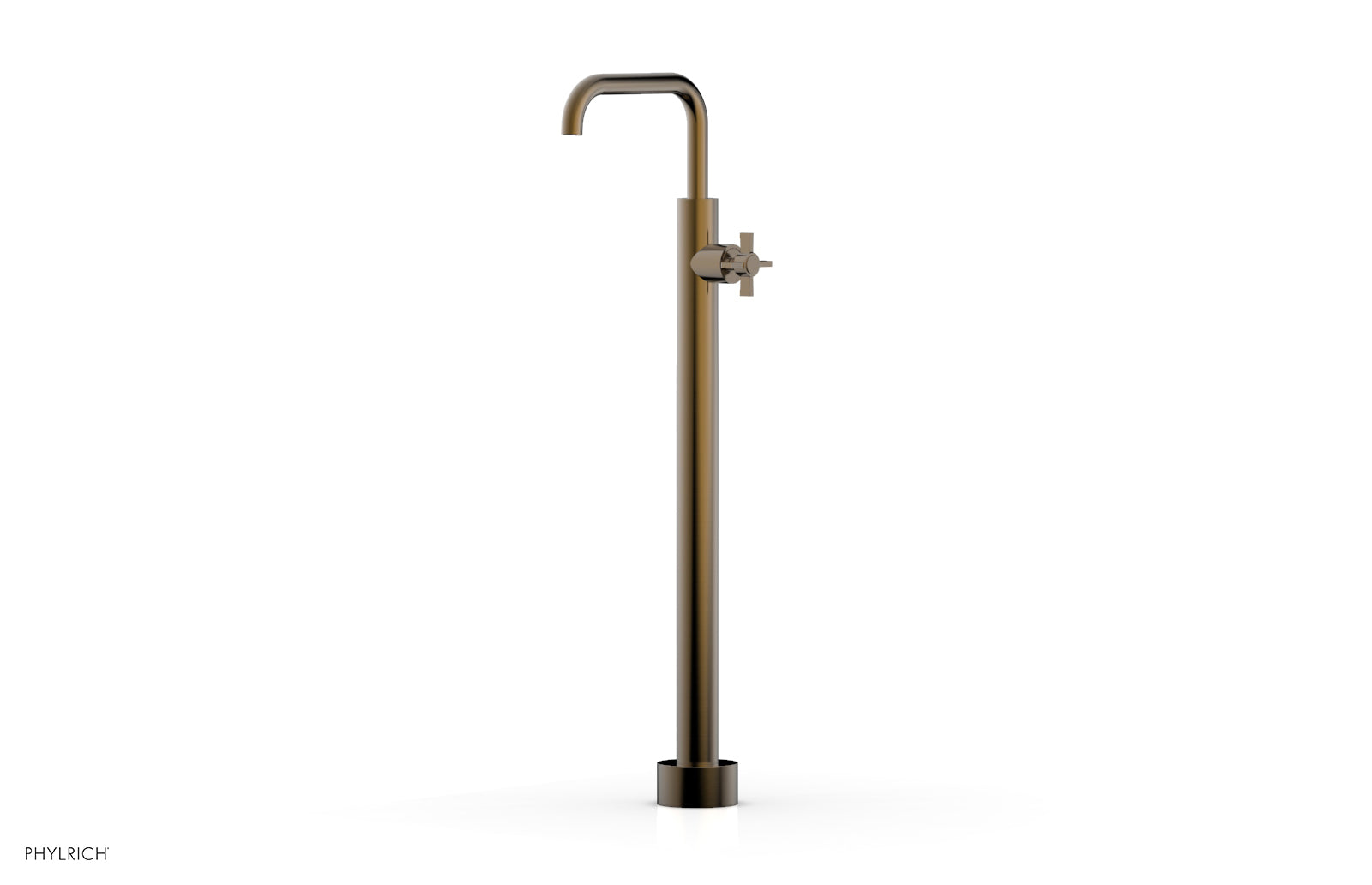 Phylrich BASIC Tall Floor Mount Tub Filler - Cross Handle by Phylrich