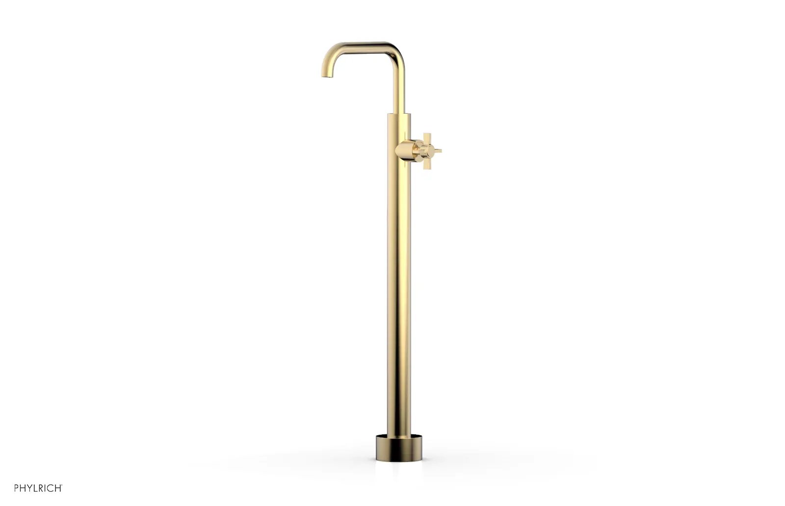 Phylrich BASIC Tall Floor Mount Tub Filler - Cross Handle by Phylrich