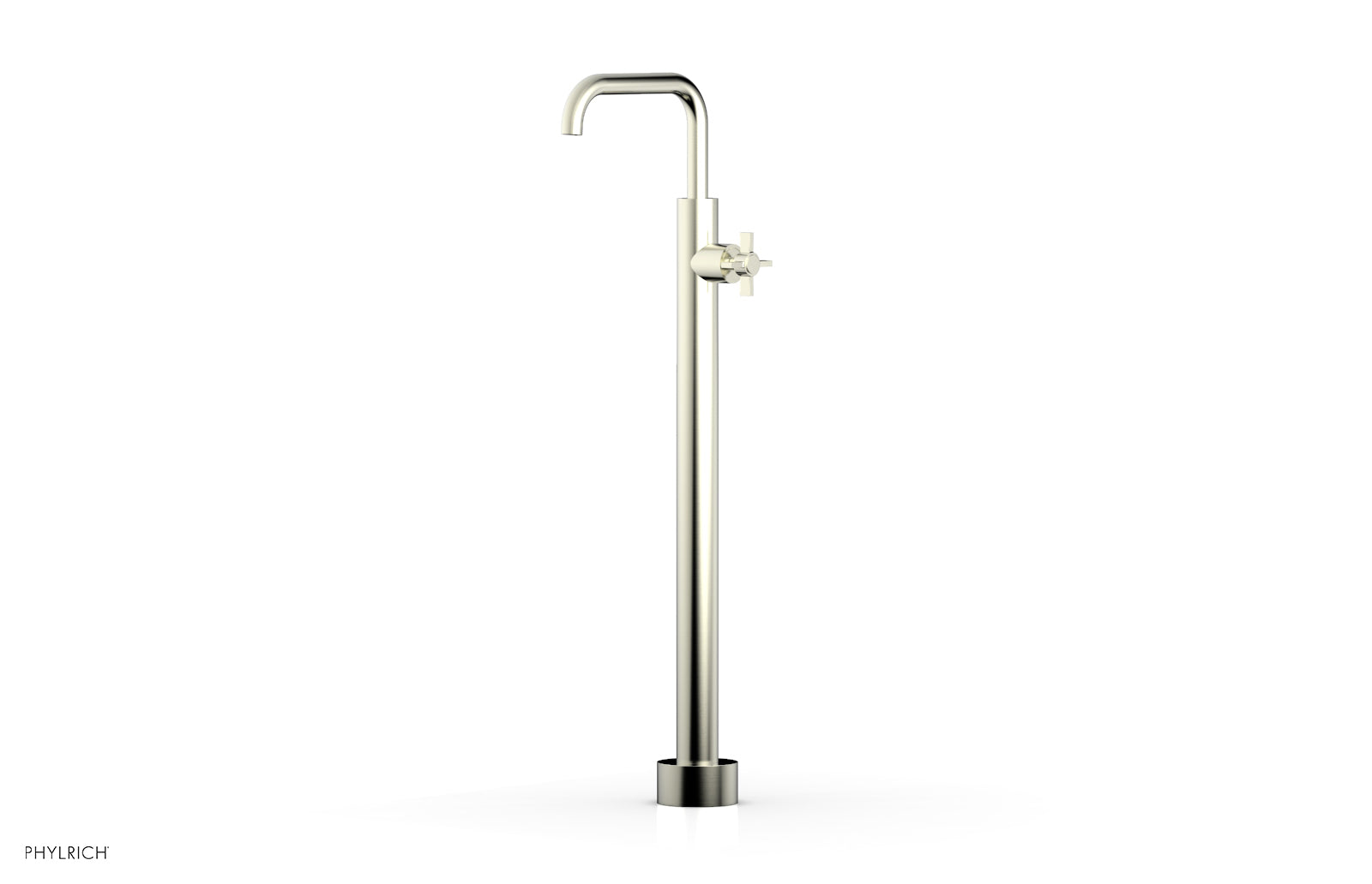 Phylrich BASIC Tall Floor Mount Tub Filler - Cross Handle by Phylrich