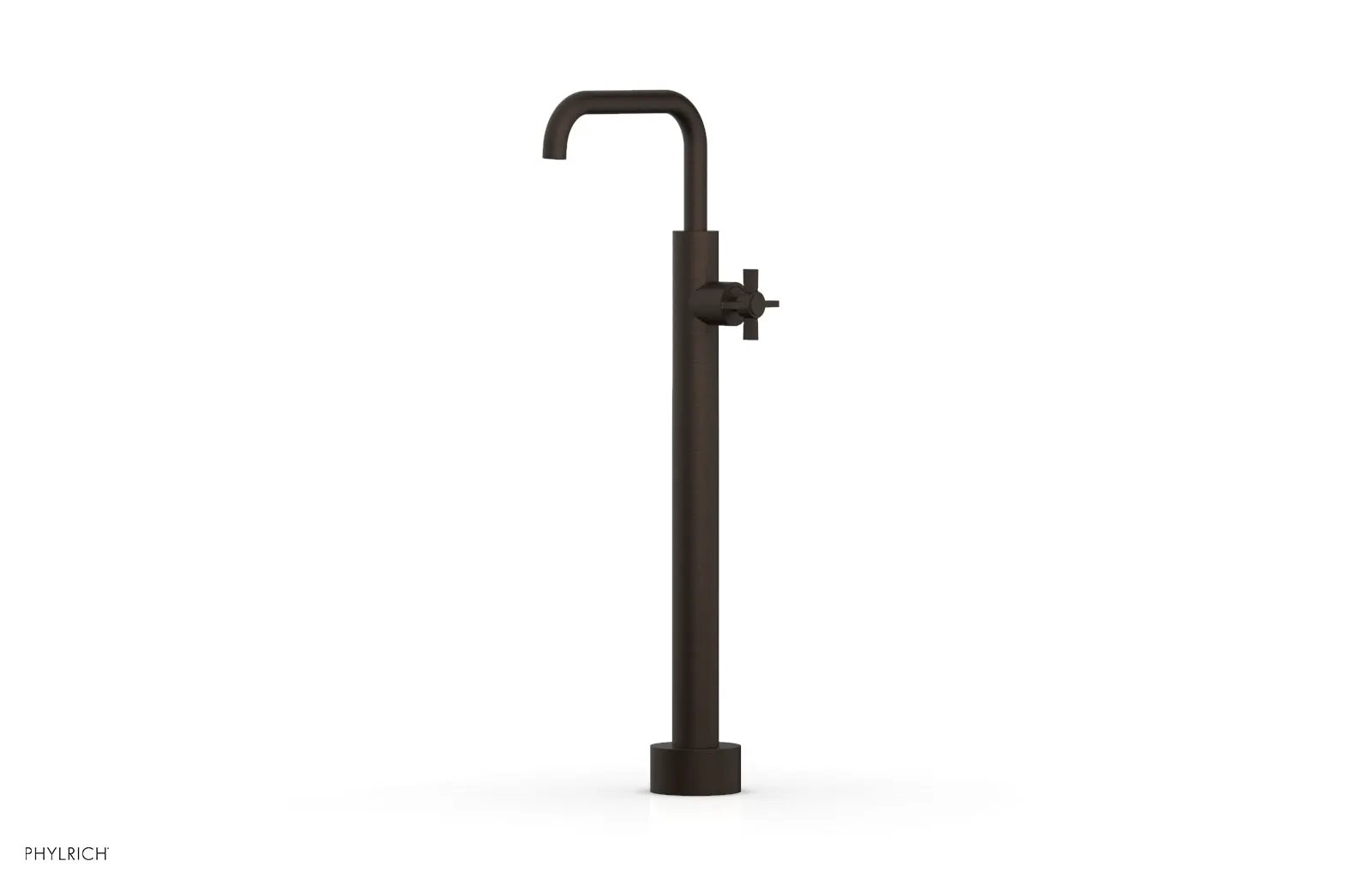 Phylrich BASIC Low Floor Mount Tub Filler - Cross Handle by Phylrich