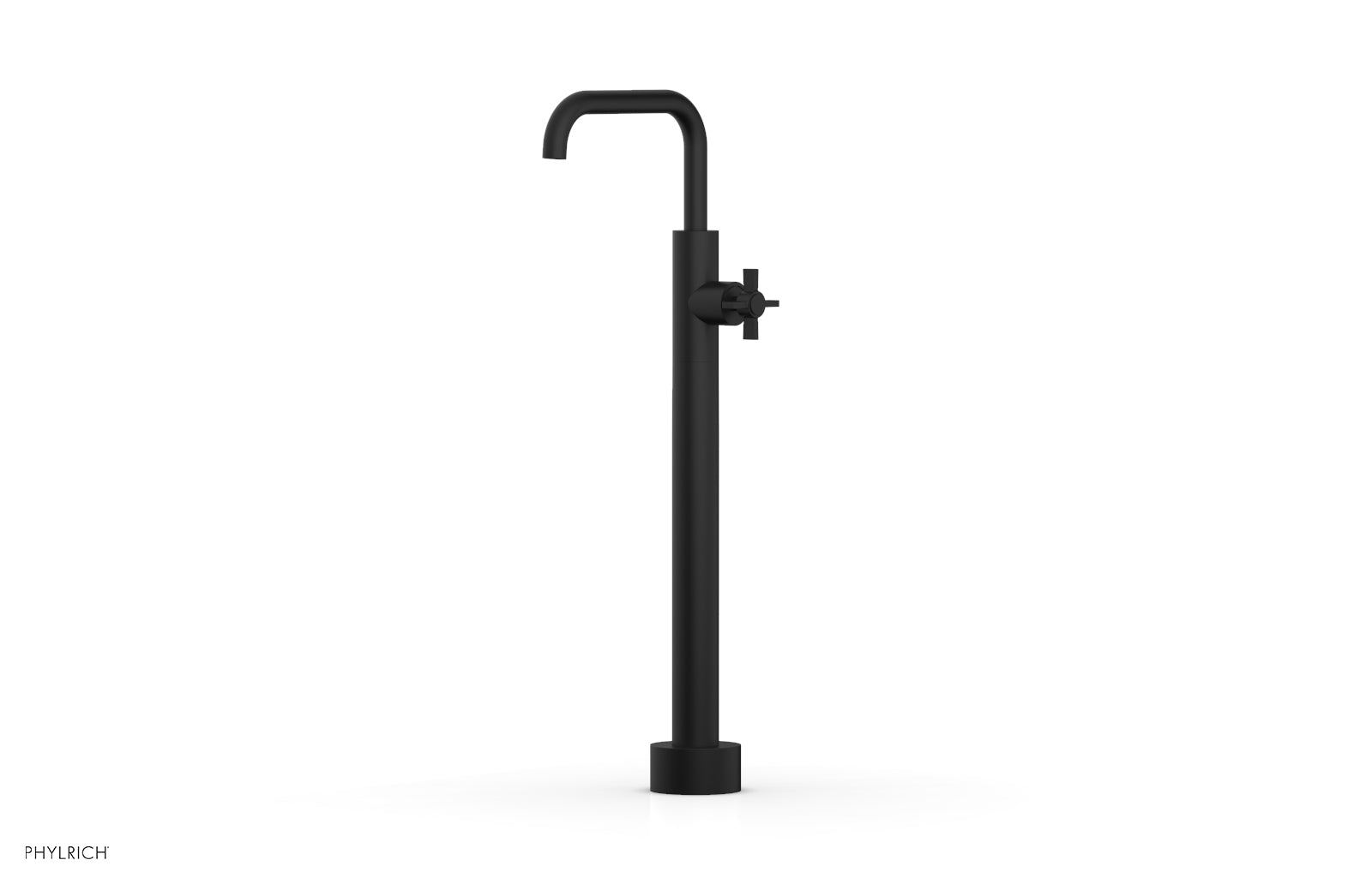 Phylrich BASIC Low Floor Mount Tub Filler - Cross Handle by Phylrich