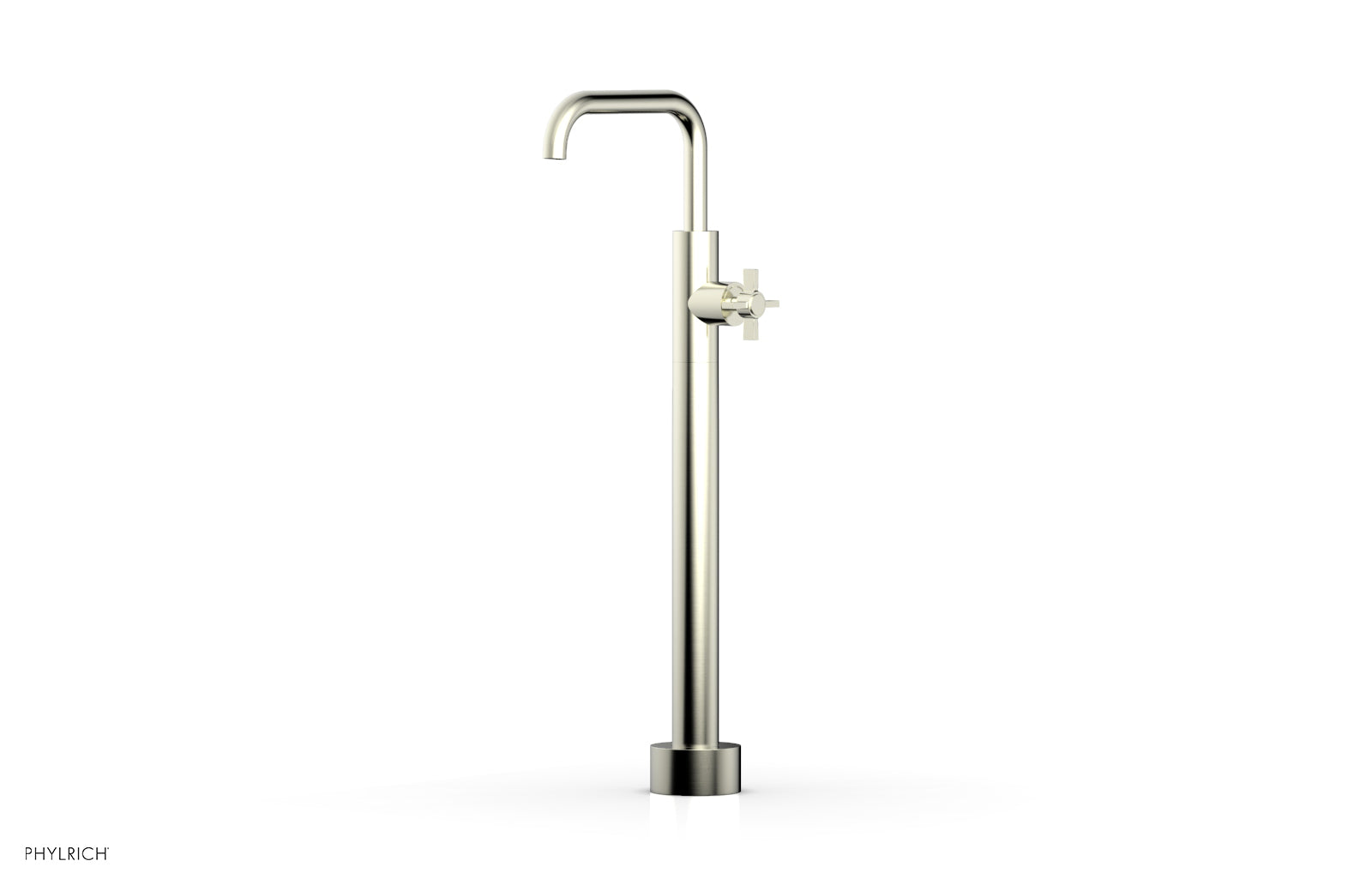 Phylrich BASIC Low Floor Mount Tub Filler - Cross Handle