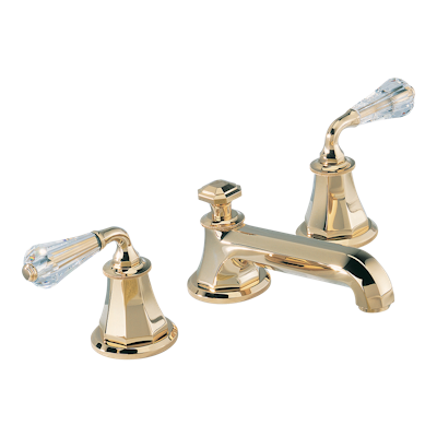 THG Paris Art Déco Crystal Widespread Lavatory Set with Drain