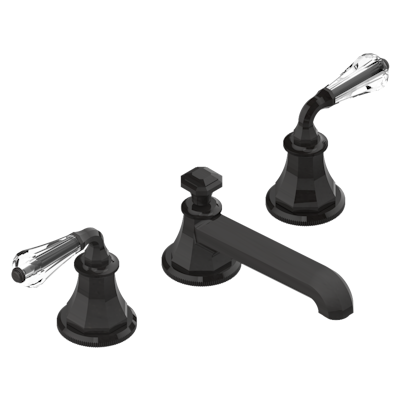 THG Paris Art Déco Crystal Widespread Lavatory Set with Drain by THG Paris