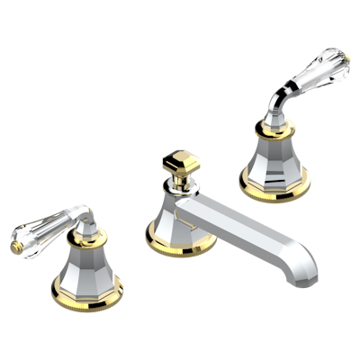 THG Paris Art Déco Crystal Widespread Lavatory Set with Drain
