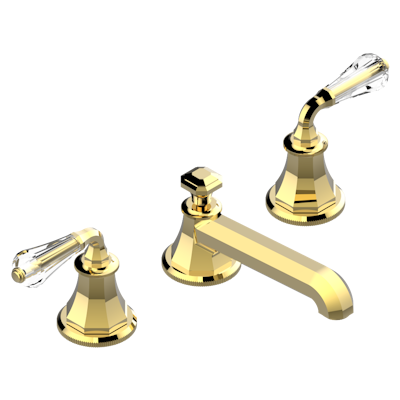 THG Paris Art Déco Crystal Widespread Lavatory Set with Drain by THG Paris