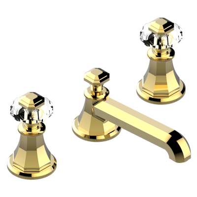 THG Paris Tradition Crystal Widespread Lavatory Set with Drain by THG Paris