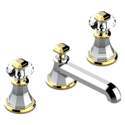 THG Paris Tradition Crystal Widespread Lavatory Set with Drain by THG Paris