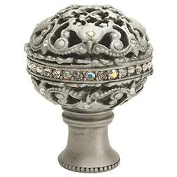 Carpe Diem Juliane Grace Large Full Round Knob with Crystal Banding - Decorated with Swarovski Crystals by Carpe Diem