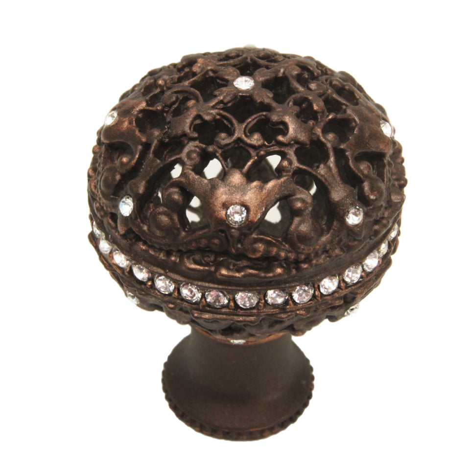Carpe Diem Juliane Grace Large Full Round Knob - Decorated with Swarovski Crystals