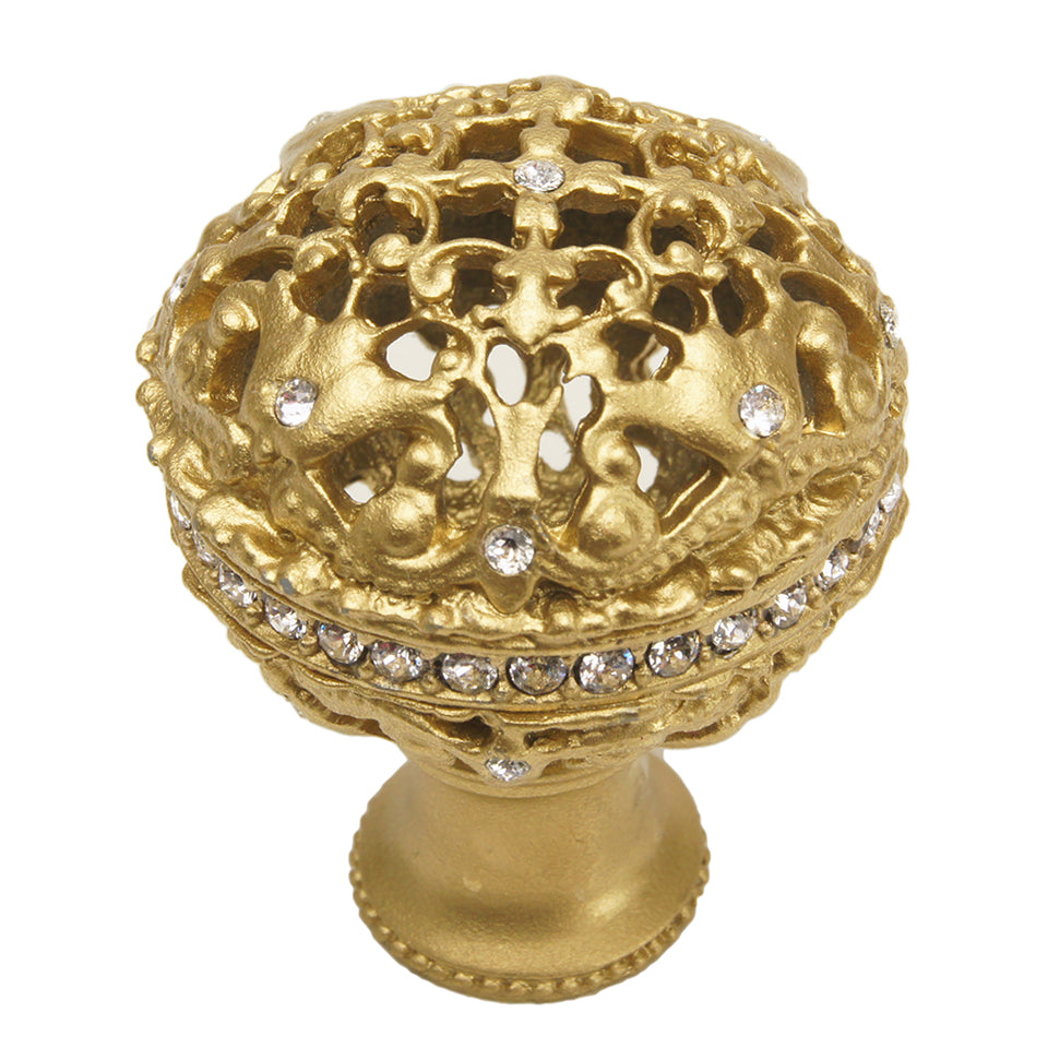 Carpe Diem Juliane Grace Large Full Round Knob - Decorated with Swarovski Crystals