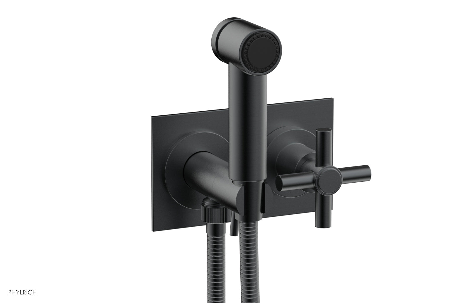 Phylrich BASIC Wall Mounted Bidet, Tubular Cross Handle