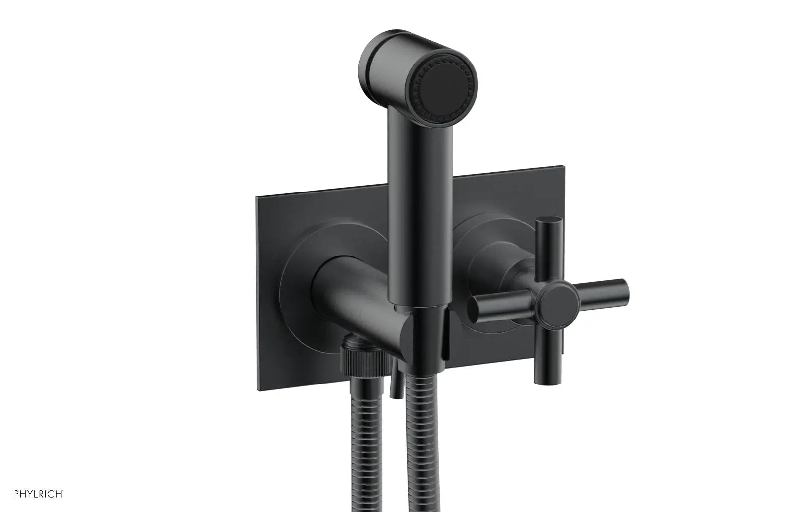 Phylrich BASIC Wall Mounted Bidet, Tubular Cross Handle by Phylrich