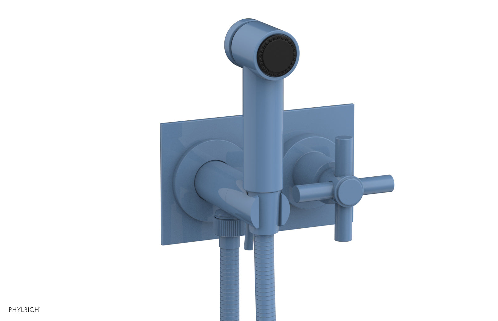 Phylrich BASIC Wall Mounted Bidet, Tubular Cross Handle