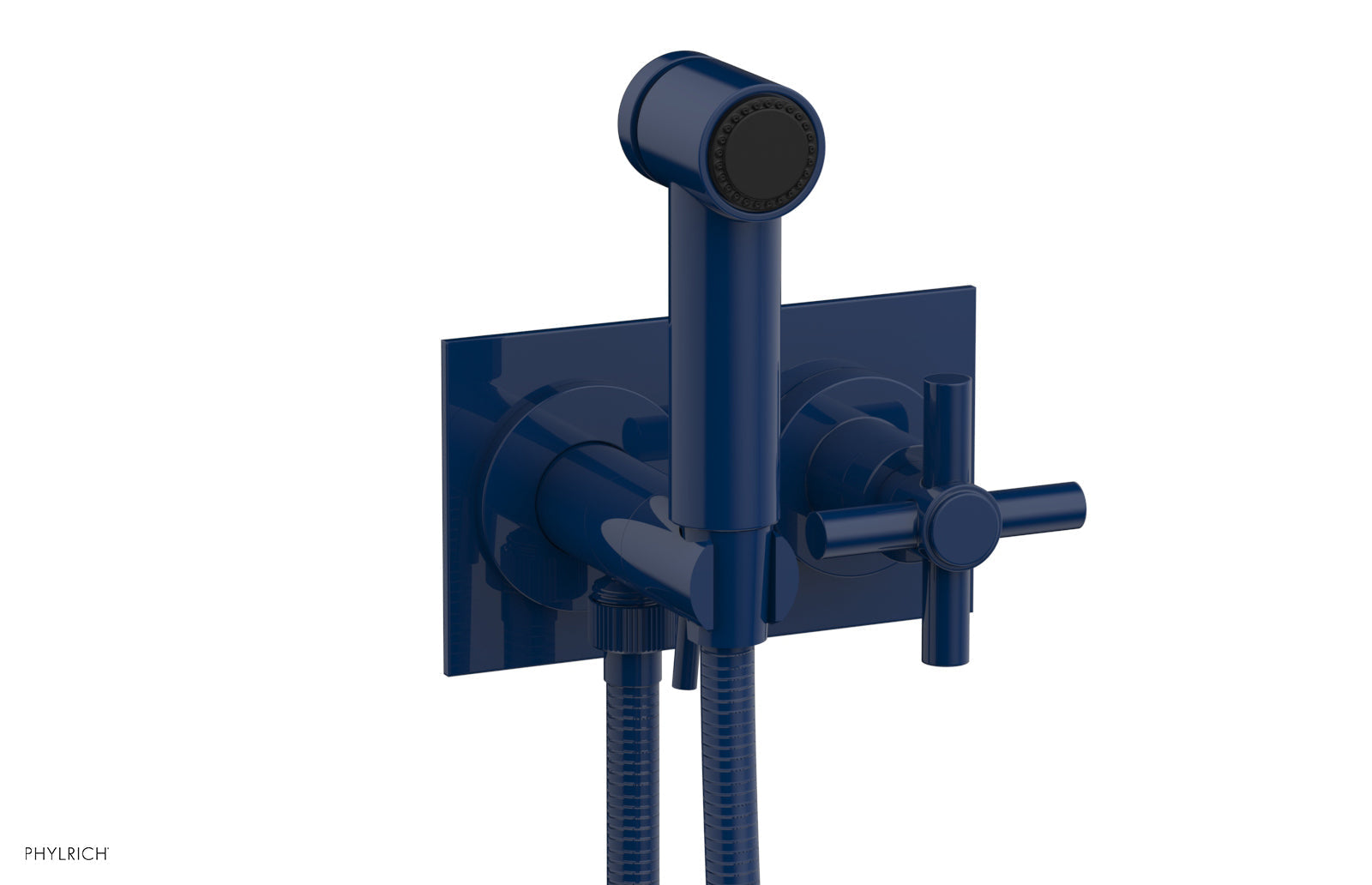 Phylrich BASIC Wall Mounted Bidet, Tubular Cross Handle