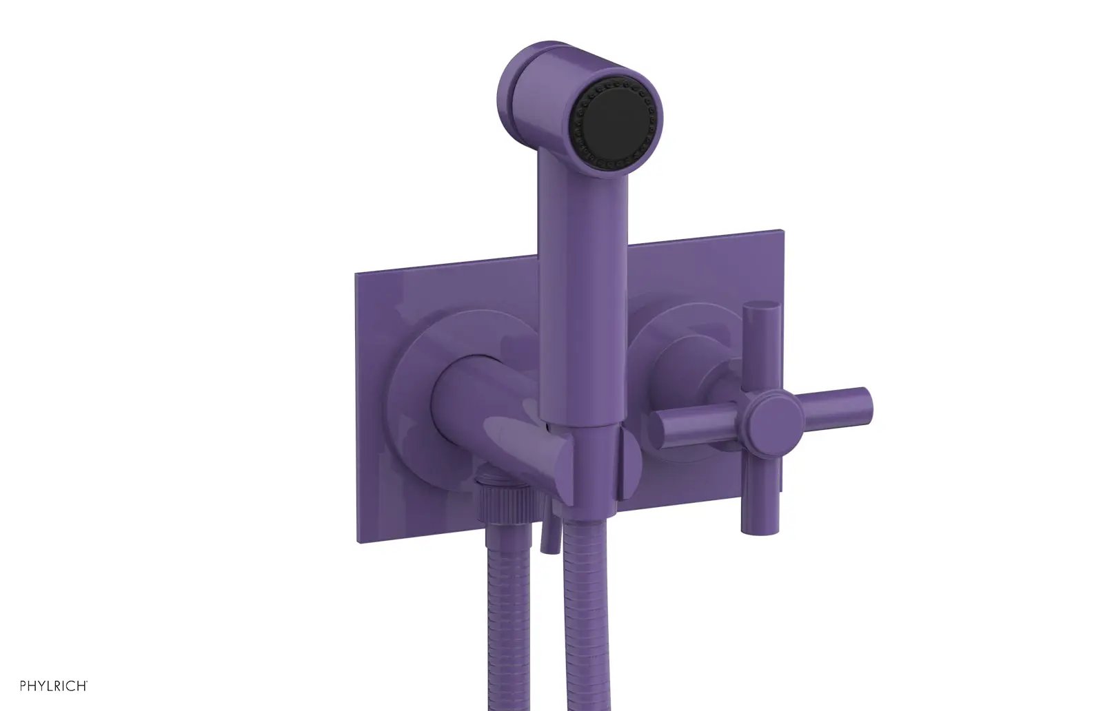 Phylrich BASIC Wall Mounted Bidet, Tubular Cross Handle by Phylrich